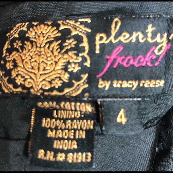 Plenty Frock by Tracy Reese Size 4 Black Lace Sleeveless Party Dress - Picture 9 of 9